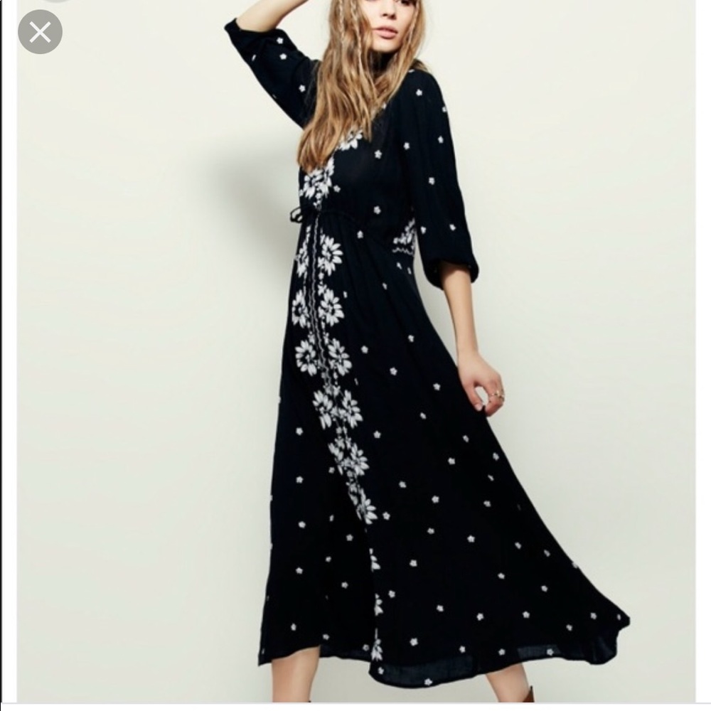Free people Embroidered Fable Midi Dress - Picture 3 of 4
